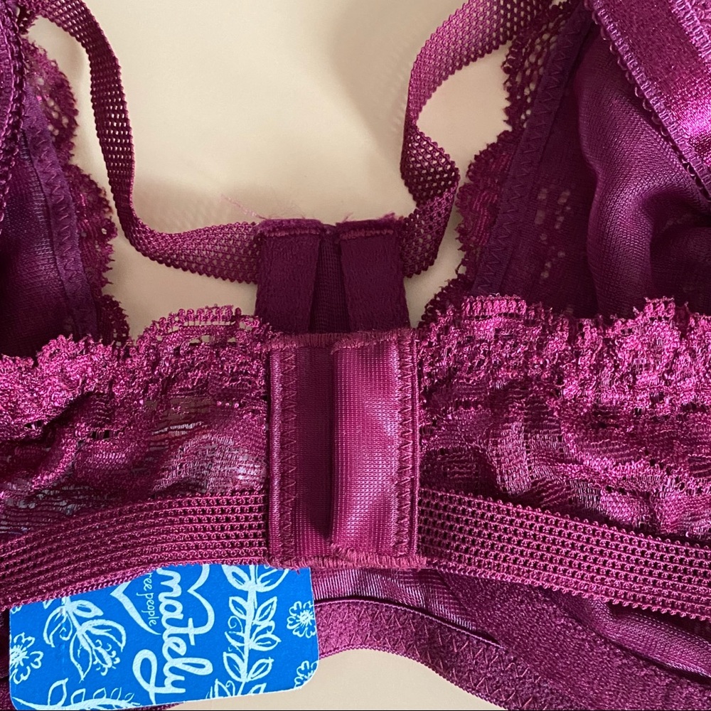 FREE PEOPLE UNDERWIRE BRA SHIRAZ RED DREAM OF ME - Picture 5 of 8